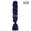 Peluca en Stock Trenzas Africanas 100g Fibra Sintética de Alta Temperatura Doble Cola de Caballo Peluca de Cosplay en Stock