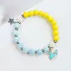 Pulseira Cerâmica Jingdezhen Cor Dopamina Antiga Contas Tecida à Mão Presente Original Nova Pulseira Chinesa para Mulheres