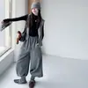 Conjunto de Roupa Primavera e Outono para Meninas 2026 Estilo Coreano Casual para Meninas Mais Velhas com Calça de Malha com Punho Canelado e Xale