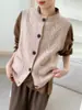 Nuevo Estilo Otoño e Invierno 2025 Cárdigan 100% Lana Pura para Mujer Holgado y Más Fácil de Combinar Chaleco Suéter Chaleco Venta al por Mayor