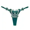 Roupa íntima sexy calcinha fio transparente de renda sexy feminina para casal amarração calça T vazada quente