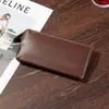 2025 Estilo Coreano Nueva Billetera Larga de Cuero para Mujer Ultrafina Simple Casual Billetera con Cierre de Cremallera Clip de Cuero Suave para Teléfono Móvil