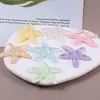 Parche de Resina de Estrella de Mar Grande Semitransparente con Lentejuelas de Colores Pasador Tocado Flor para Zapatos Accesorios de Joyería DIY Fabricante Mayorista