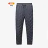 Calças casuais masculinas, novo estilo outono e inverno, calças jogger, forradas com lã de cordeiro, espessadas, quentes, casuais, esportivas, calças soltas de algodão