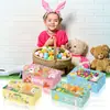 HZ016 Comercio Exterior Conejo de Pascua Huevo Pollito con Ventana Fiesta Festiva Regalo Caja de Dulces
