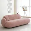 Sofá de Tela de Diseño Retro Francés para Sala de Estar de Apartamento Pequeño