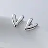 Pendientes de Corazón de Plata de Ley S925 Plata Tailandesa Estilo Retro Diseño Antiguo Pendientes Elegantes para Mujer M04879
