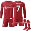 2526 Uniforme de Futebol No. 9 Isaac 11 Salah Camisa Sobo Outono e Inverno Liverpool Casa Manga Longa