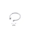 Anillo de Ala de Ángel y Estrella para Mujer, Anillo Abierto de Diseño de Nicho Estilo Ins, Anillo de Dedo Índice Moderno
