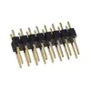 Pin de cobre de doble fila de 2,54 mm chapado en oro pin en línea pin 2*2P/3/4/5/6/8/10/15/20-40P
