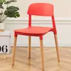 Sillas de comedor apilables tipo macarrón color crema, reforzadas y antideslizantes, para mesas y sillas de comedor en casa, cafeterías comerciales, sillas ligeras de plástico