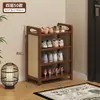 Gabinete de Zapatos Sencillo para Uso Doméstico, Estante de Almacenamiento Integrado Montado en la Pared para la Entrada, Zapatero a Prueba de Polvo para Habitaciones de Alquiler, Zapatero para Exteriores