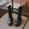 Dr. para Niñas. Botas de Algodón Nuevas para Otoño/Invierno 2026 Martens Estilo Británico Elegante para Niños Medianos y Mayores Botas Largas para Niñas Botas de Cuero de Suela Suave