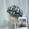 Sombrero de Calabaza para Mujer de Primavera y Verano Combinable con Todo Boina Japonesa Dulce Cool Estampado de Estrellas y Cuadros Chica Picante Moda Urbana Sombrero de Pintor Reversible