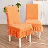 Funda de silla de felpa, adecuada para todas las estaciones, funda elástica para taburete, diseño moderno y simple con respaldo integrado, funda de silla para el hogar de color liso