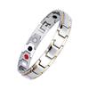 Pulsera de Acero Inoxidable de Borde Biselado Simple y a la Moda de Venta Caliente Transfronteriza Europea y Americana Imán Ión Negativo Fabricante Mayorista de Pulsera de Terapia Magnética