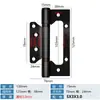 Cojinete de Bisagra de Acero Inoxidable 4 pulgadas 5 pulgadas para Puertas de Madera, Bisagra de No Apertura, Bisagra Plegable, Cadena de Suministro