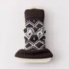 Calcetines Gruesos Cálidos para Pantorrilla de Otoño e Invierno Venta al por Mayor Moda Fair Isle Calentadores de Pierna Modernos Calcetines Holgados con Copos de Nieve Navideños