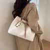 Bolsa Tote de Gran Capacidad para Mujer 2026 Invierno Nueva Tendencia Simple Casual para Viajar Bolso de Hombro Tote de Gran Capacidad