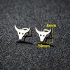 Comercio exterior nuevo aretes coreanos de moda para mujer de acero inoxidable dulces lindos zodiaco cabeza de vaca aretes transfronterizos en stock al por mayor
