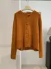 KEKEZOON Suéter de Punto Cardigan de Punto con Patchwork Crochet Botones Cuello Redondo Manga Larga Otoño/Invierno Retro Japonés 9302