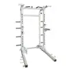 Rack Multifuncional Integrado Comercial para Sentadillas con Barra y Pedal de Pie, Rack Abierto para Sentadillas, Rack de Potencia para Dominadas