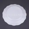 Vajilla de melamina tipo porcelana plato redondo plato corrugado plato de plástico plato de impresión blanca plato de fruta
