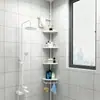Estante de Baño Triangular de Pie Transfronterizo, Estante de Almacenamiento Triangular, Organizador de Esquina de Pie para Baño sin Taladro