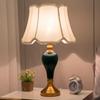 Lámpara de noche de dormitorio americana minimalista moderna, lámpara de cerámica de alta temperatura europea para chica nórdica, lámpara de mesa para sala de bodas de lujo