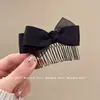 Peine con Lazo para el Cabello para Mujer 2025 Nuevo Estilo Coreano Herramienta Suave para Peinar el Cabello Pinza Lateral para el Cabello Accesorio para el Cabello Peine para el Cabello