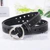 Cinto Decorativo Feminino em Forma de Coração com Fivela, Simples e Versátil, Cinto de Cintura Vazado, Moda Casual, Não Requer Furos, Cinto Fino para Estudantes