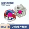 Personalização de emblema hexagonal, personalização de emblema de folha de flandres, emblema de personagem de anime, emblema criativo, broche