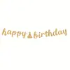 Amazon Tarjeta de Felicitación con Bandera de Cumpleaños Letra Color Brillante Flor de Cumpleaños Banner Colgante Accesorios de Ambiente