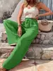 Amazon Tiktoktemu Ropa Europea y Americana para Mujer 2026 Primavera y Otoño Nueva Moda Versátil Patrón de Burbujas Casual Pantalones de Pierna Ancha