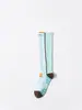 Calcetines de compresión deportiva para pantorrillas de mujer, estilo fino de verano, adecuados para bádminton, tenis, carrera profesional, salto de cuerda, ciclismo al aire libre, calcetines de tubo largo