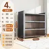 Armário de Armazenamento de Aço Prateleira de Armazenamento Doméstico Estante de Livros para Quarto Armário de Armazenamento Multi-Camadas de Piso para Varanda com Porta Armário de Armazenamento para Sala de Estar