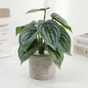 Planta verde simulada en maceta hoja de camote tela de seda planta verde adornos pequeños rosa verde flor artificial decoración escritorio del hogar fabricantes al por mayor