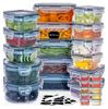 Juego de 26 Cajas de Almacenamiento de Plástico Selladas Transfronterizas, Contenedores Transparentes con Tapas, Cajas de Almacenamiento a Prueba de Fugas para Refrigerador al por Mayor