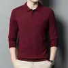 Nuevo suéter de mezcla de lana para hombre de otoño e invierno, camisa base de color liso con cuello vuelto, suéter suave de punto para hombre, al por mayor