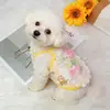 Lindo Floral Pequeño Sling Encaje Elástico Primavera y Verano Ropa para Perro y Gato Pequeño Perro Mascota Maltés