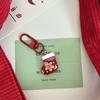 Novo chaveiro de Natal para meninas, bolsa de estudante, pingente, conjunto de fones de ouvido de cura fofos, presentes pendurados para namoradas