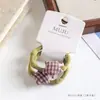 Accesorios Coreanos para el Cabello de Bebé Otoño/Invierno Cuadros Lazo de Frijol Botón de Tela Paquete de Tarjetas de 2 Piezas Ligas para el Cabello de Niños Bandas Elásticas Ligas para el Cabello de Estrella