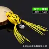 Modelo Popular Transfronterizo Rana de Doble Barba Venta al por Mayor Rana Mini de Doble Anzuelo Señuelo para Pesca de Black Bass de Largo Alcance Rana Hueca Suave en Stock