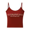 Verano Nuevo Sin Costuras Estilo Letras Ropa Interior Ropa Exterior Spice Girls Deseo Puro Delgado Versátil Chica Espalda Bonita Top de Tirantes