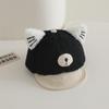 Gorro de Pato con Orejas de Oso de Dibujo Animado Súper Lindo y Gatito Estilo Coreano para Bebé con Visera Suave Exportación Otoño e Invierno