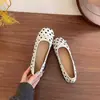 Zapatos planos de lazo de lunares, de suela blanda, cómodos, adecuados para el trabajo de oficina, para ir al trabajo y para ocasiones casuales, punta cuadrada, estilo Mary Jane de otoño, zapatos para mujer