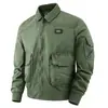 Nueva chaqueta de vuelo de primavera y otoño con cuello desmontable, chaqueta de moda para hombres de mediana edad, chaqueta de uniforme de béisbol americano, chaqueta para hombre