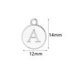 Colgante de aleación de doble cara con forma de gota de aceite, protección del medio ambiente, 26 letras inglesas de la A a la Z, accesorios de joyería para bricolaje, pulsera, pendientes, colgante pequeño