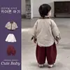 Chaqueta de algodón de estilo coreano de moda para niños en invierno, chaqueta con solapa estilo ropa de trabajo para niño de un año, ropa de invierno para niños