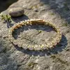 Pulsera de Tenis de Lujo Ligero Nueva Más Vendida para Mujer con Moissanita de Forma Irregular Totalmente Incrustada, Diseño de Nicho con un Toque de Alta Gama y Estilo Versátil